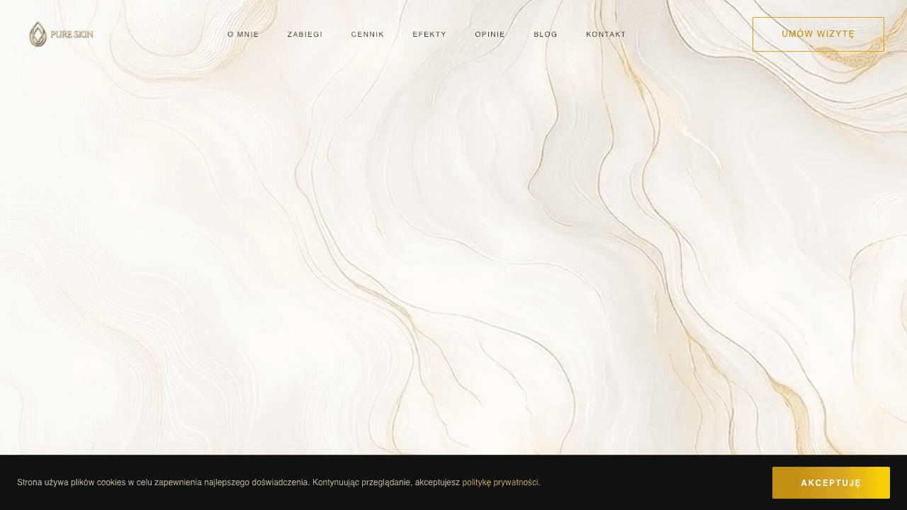 Strona internetowa dla salonu kosmetycznego